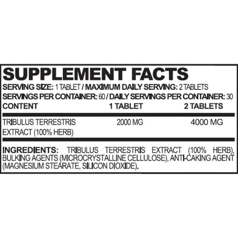 Tribulus 2000mg 60tabs TRUE NUTRITION - Image 2