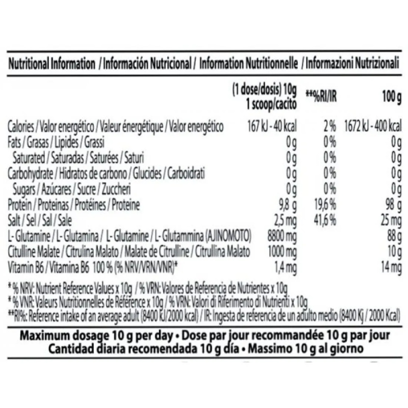 Συμπλήρωμα Γλουταμίνης Glutamine Micronized 2.0 EVO OXYGEN - Image 2