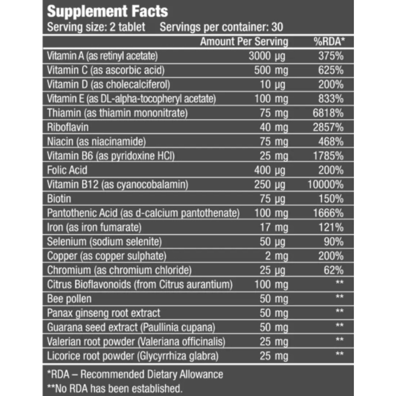 Βιταμίνη B-Complex 60tabs BIOTECH USA - Image 2