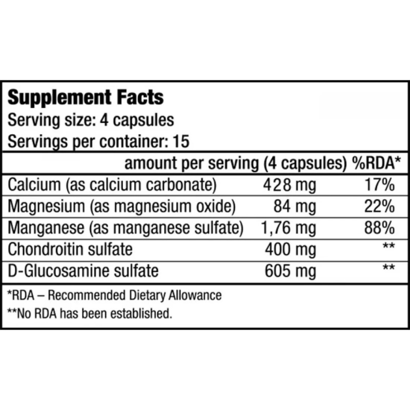 Προστασία Αρθρώσεων Chondroitin Glucosamine 60caps BIOTECH USA - Image 2