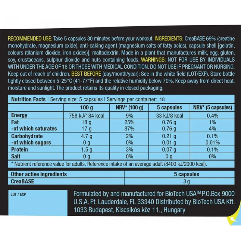 Κρεατίνη Φωσφορική Creatine PH-X 90caps BIOTECH USA - Image 2