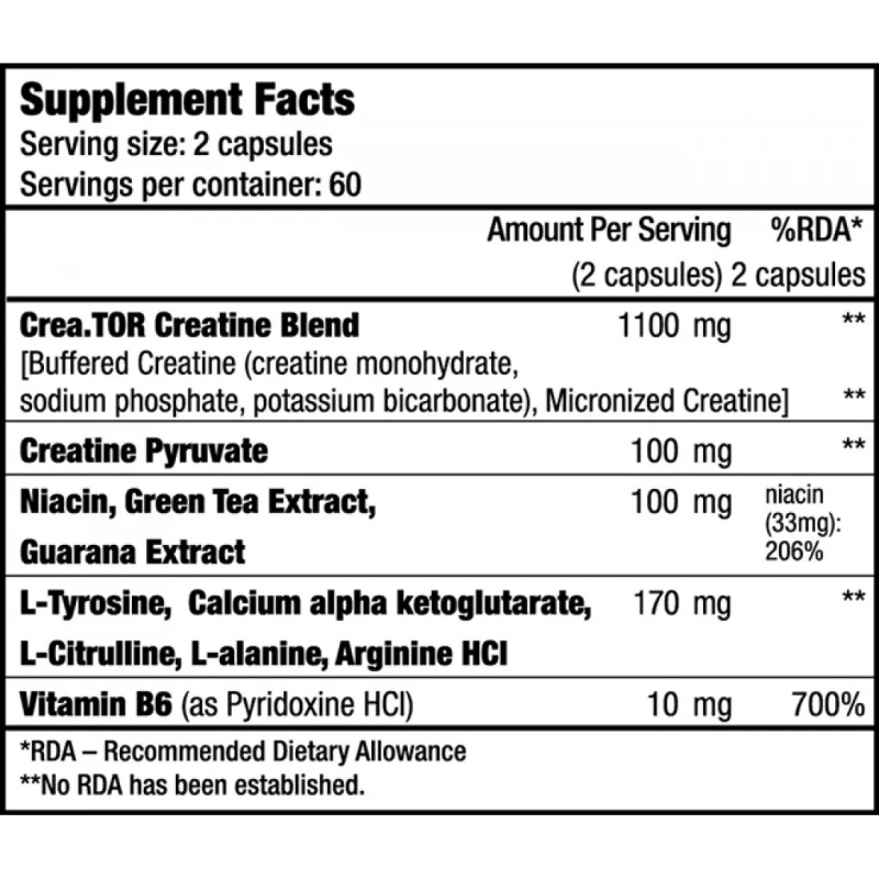 Φόρμουλα Κρεατίνης CreaTor 120caps BIOTECH USA - Image 2