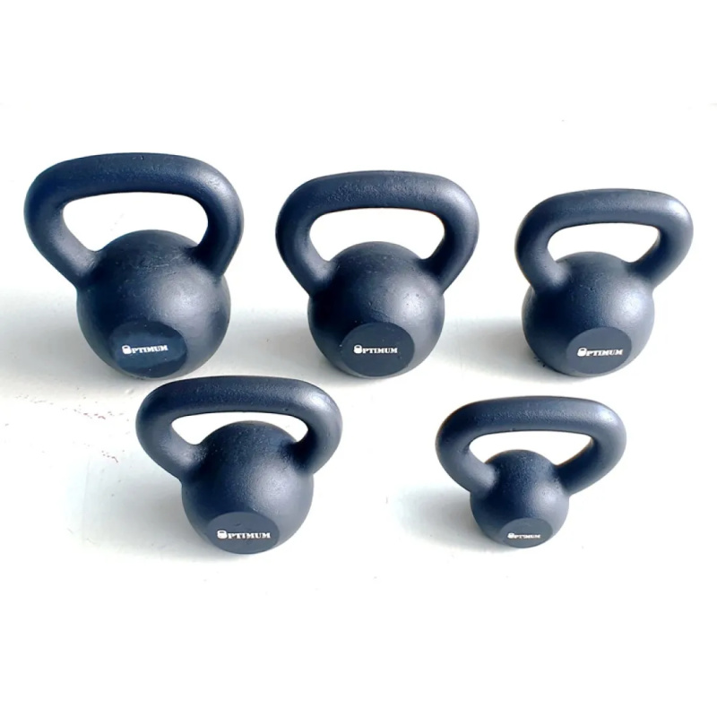 Kettlebell 4kg Black Mat Optimum - Image 3