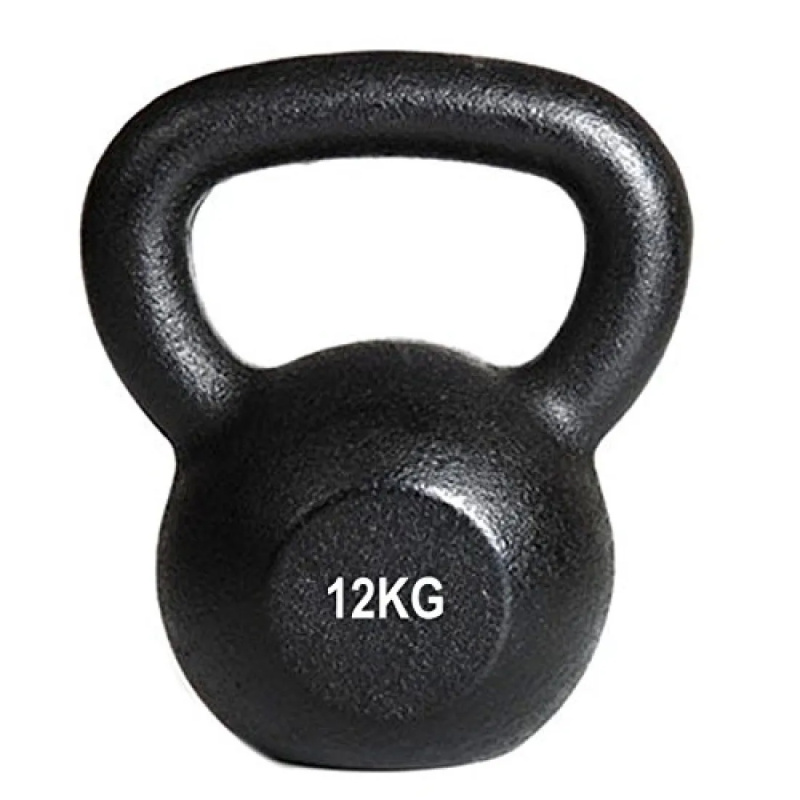 Kettlebell 12kg Black Mat Optimum - Image 2