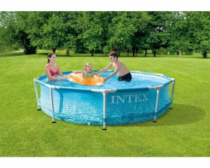 Πισίνα Στρογγυλή 305x76cm BeachShide METAL FRAME INTEX