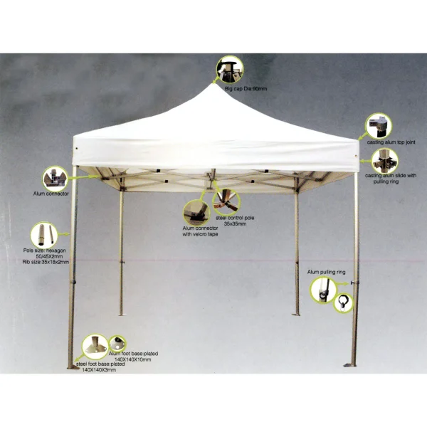 Κιόσκι Σκίαστρο Gazebo Επαγγελματικό 3x4,5 Ενισχυμένος Ιστός 12144 Escape