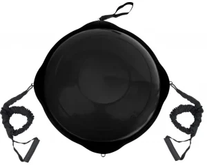AMILA Balance Ball με Ξύλινη Βάση Mat Μαύρη 63cm