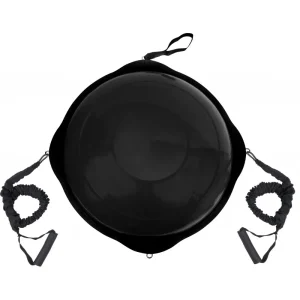 AMILA Balance Ball με Ξύλινη Βάση Mat Μαύρη 63cm