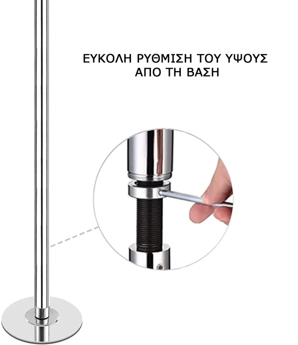 Στύλος Pole Dancing Silver Viking - Image 3
