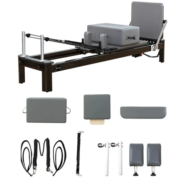 Κρεβάτι Pilates Reformer Aluminium (Black) Viking - Image 4