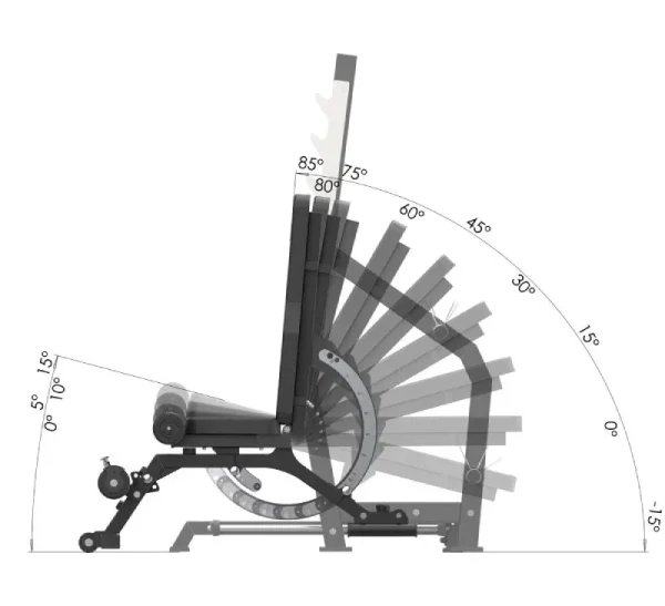 Ρυθμιζόμενος Επαγγελματικός Πάγκος Adjustable Bench WBX-3900 Toorx - Image 2