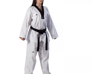 Taekwondo Στολή adidas CHAMPION III Μαύρο Ρεβέρ