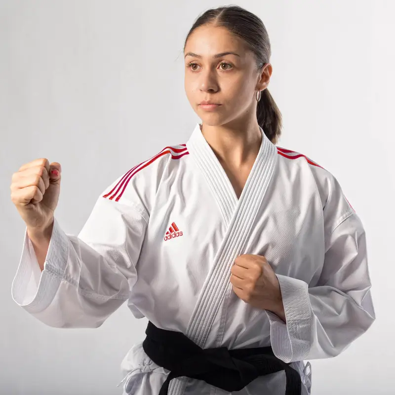 Καράτε Στολή adidas ADILIGHT Kumite Ρίγες - K191SK Red - Image 3