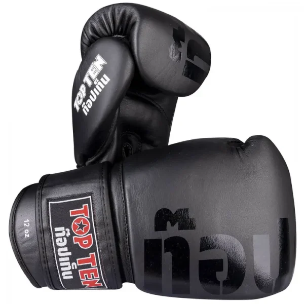 Γάντια Επαφής TOP TEN AJARN Thaiboxing Black