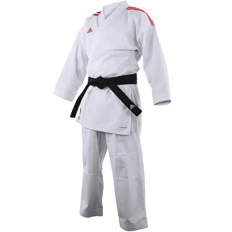 Στολή Καράτε adidas K220 DNA WKF Εγκεκριμένη Κόκκινες Ρίγες