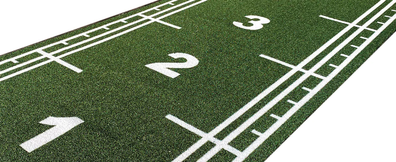 Χλοοτάπητας Sprint Track με Αρίθμηση Μήκους 10m Πράσινο Beka Rubber 94478 - Image 2