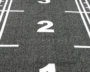 Χλοοτάπητας Sprint Track με Αρίθμηση Μήκους 10m Μαύρο 94479 Beka Rubber