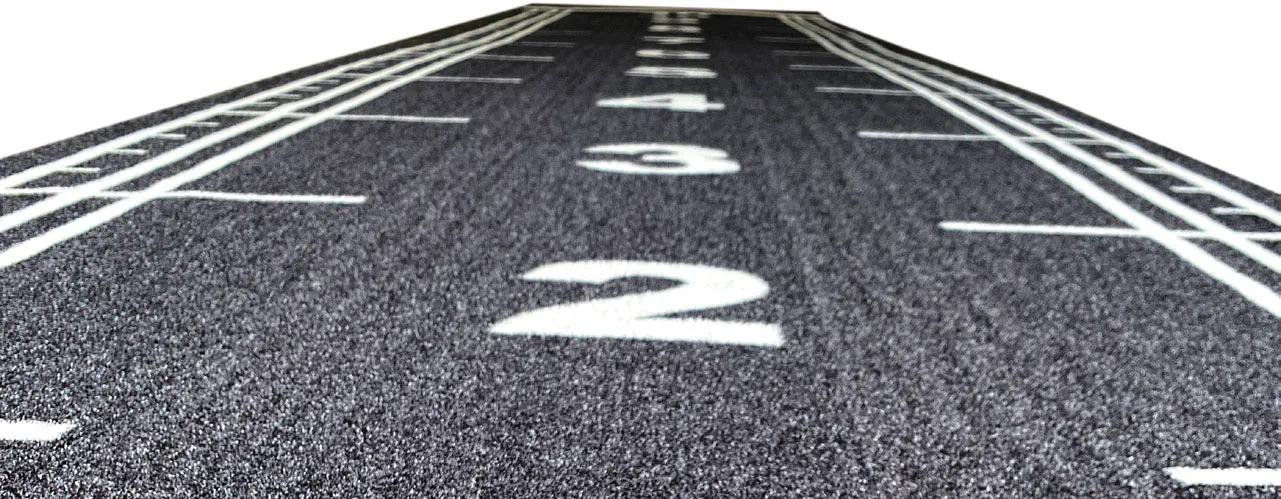 Χλοοτάπητας Sprint Track με Αρίθμηση Μήκους 10m Μαύρο 94479 Beka Rubber - Image 2