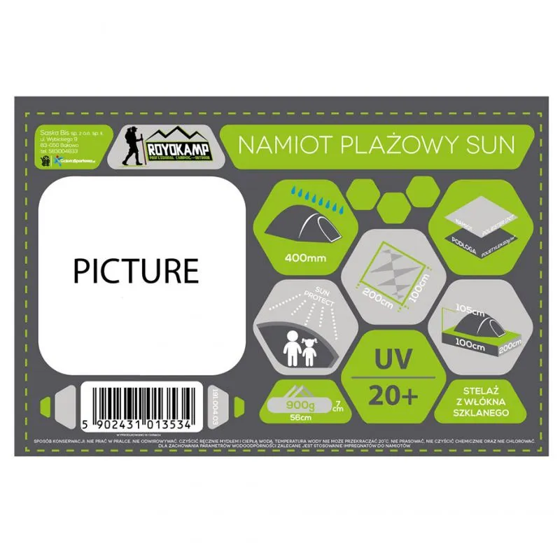 Royokamp Σκηνή Παραλίας Μπλε 1013534 - Image 4