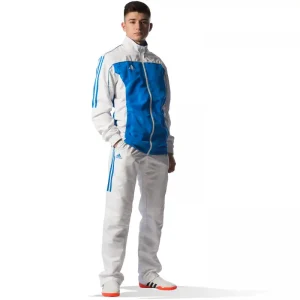 Αθλητική Φόρμα Adidas TEAM Άσπρο / Γαλάζιο – TR40
