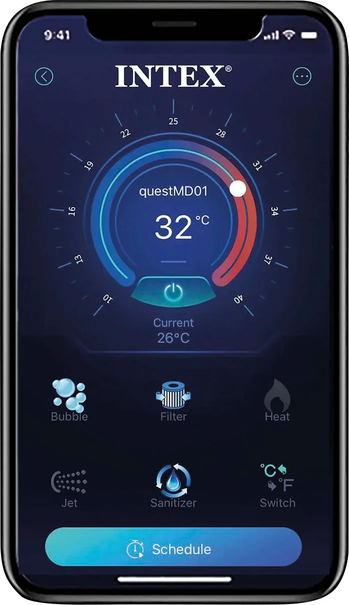 Φουσκωτό Bubble Massage Greystone Deluxe 4 ατόμων ΙΝΤΕΧ - Image 7