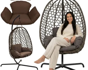 Κρεμαστή Πολυθρόνα COCOON HANGING CHAIR 105x195CM DARK BROWN