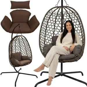 Κρεμαστή Πολυθρόνα COCOON HANGING CHAIR 105x195CM DARK BROWN