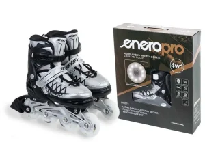 ROLLER SKATES-ROLLER SKATES-ICE SKATING 4IN1 ENERO PRO LED GRAY
