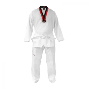 Taekwondo Στολή Olympus STUDENT PRIME Μαύρο / Κόκκινο V