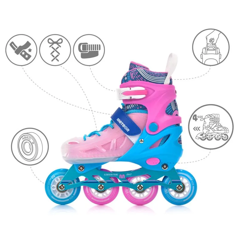 Πατίνια Meteor Roller Skates S 30-33 Loky Pink/Blue - Image 7