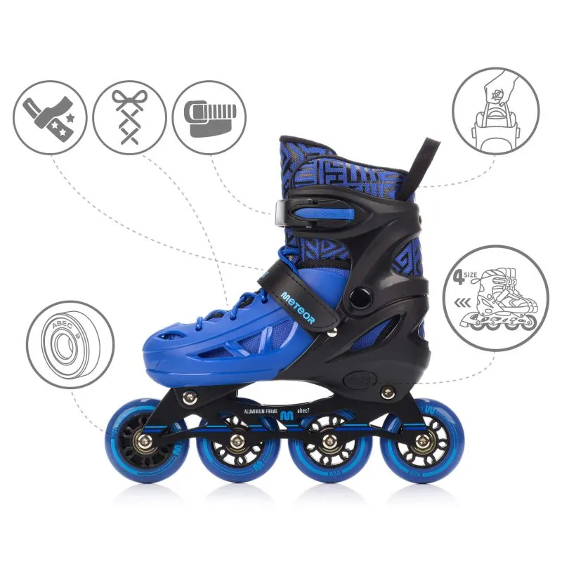 Πατίνια Meteor M 34-37 Loky Roller Skates Black/Blue - Image 8