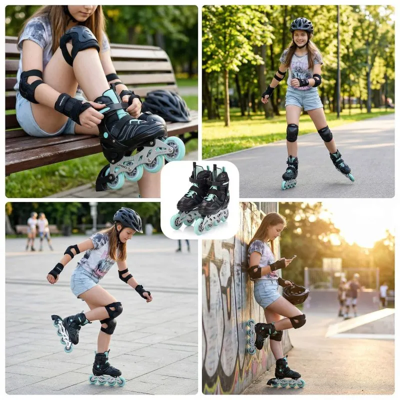 Πατίνια Meteor M 34-37 Urbo Roller Skates Black/Mint - Image 3