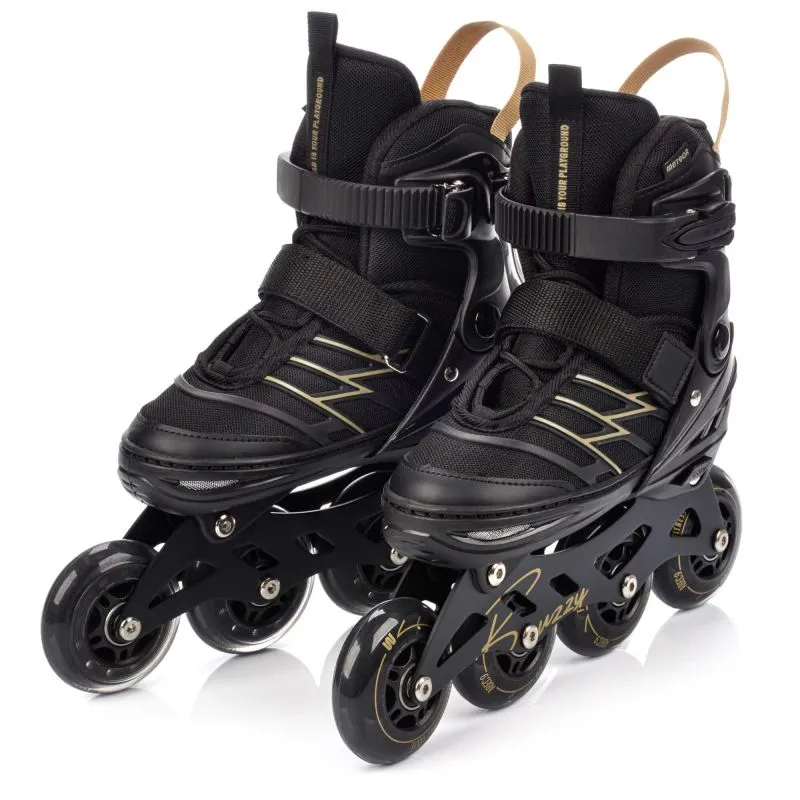 Πατίνια Meteor L 38-43 Buzzy Roller Skates Black/Gold - Image 3