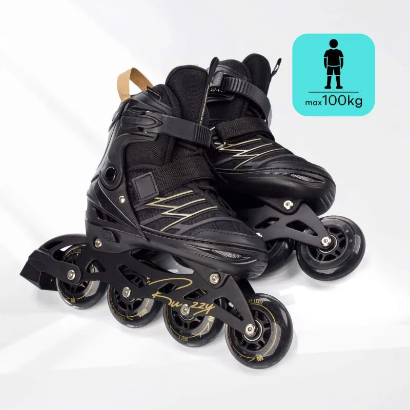 Πατίνια Meteor L 38-43 Buzzy Roller Skates Black/Gold - Image 8