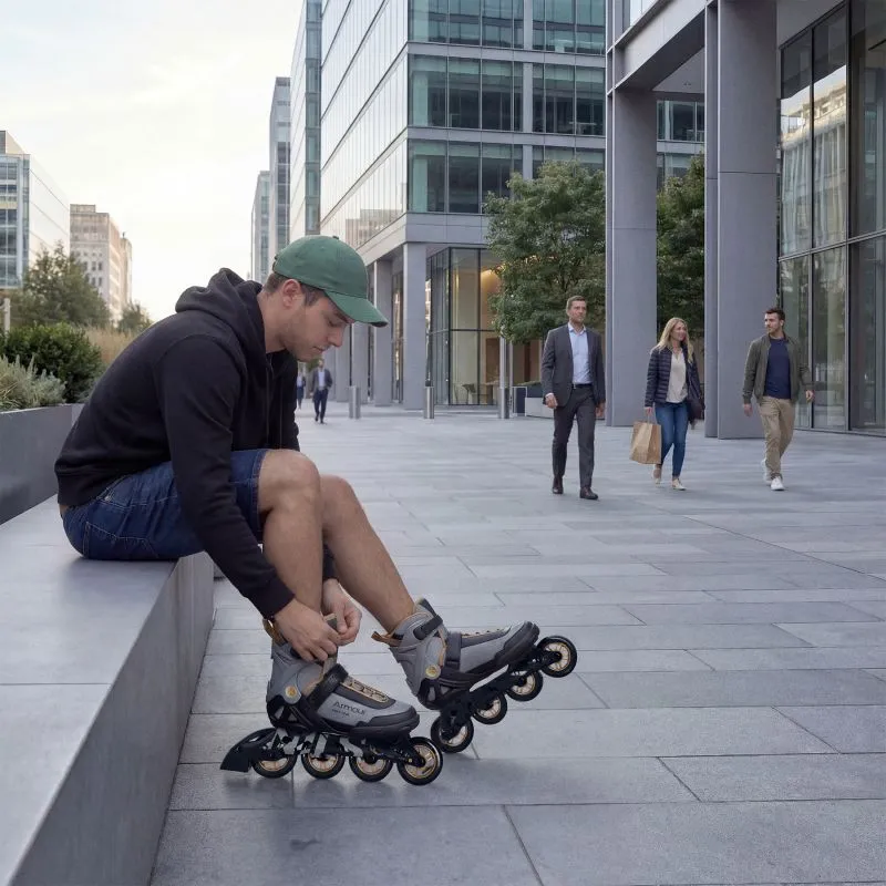 Πατίνια NA22151 ARMOUR GRAY ROLLER SKATES NILS EXTREME - Image 2