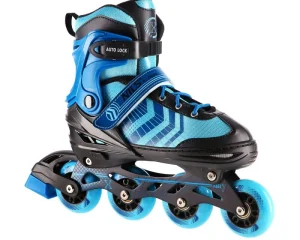 NH18192A 4in1 BLACK-BLUE SIZE L(39-43) ROLLER SKATES WITH HOCKEY SLEEVE NILS EXTREME