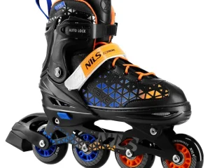 NH18190A BRAVE BLUE-ORANGE ROLLER SKATES SIZE S (29-33) WITH NILS EXTREME HOCKEY BOARD