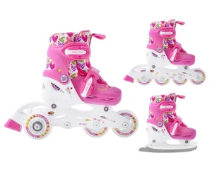 Rollers Skates adjustable Smj sport Combo Hearts 3in1 Led Jr HS-TNK-000011510