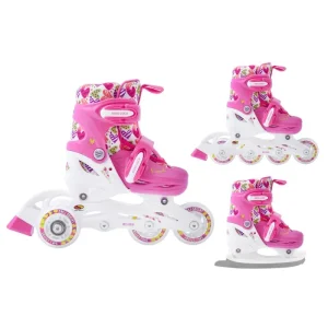 Rollers Skates adjustable Smj sport Combo Hearts 3in1 Led Jr HS-TNK-000011510
