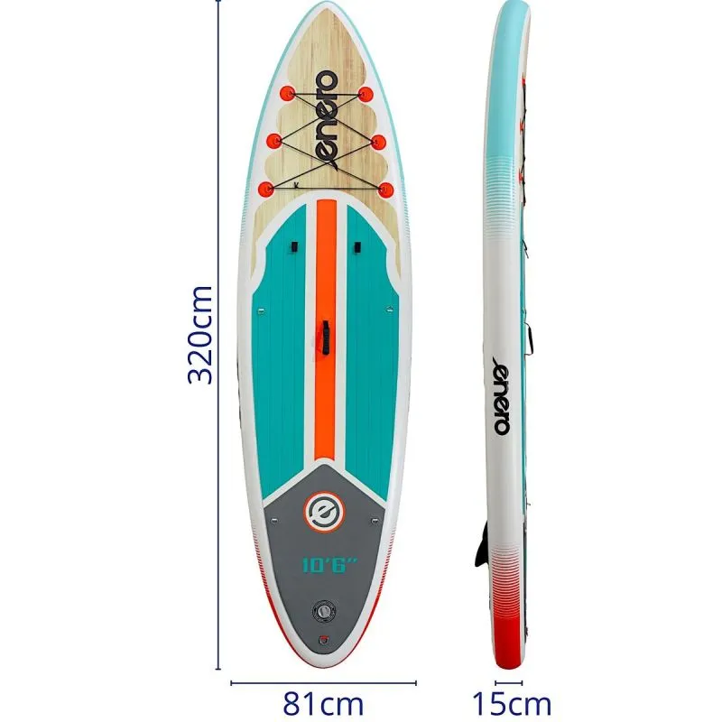 SET ENERO INFLATABLE SUP BOARD 320x81x15CM FLOW - Image 2