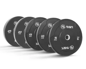 Δίσκοι Άρσης Βαρών AMILA Black W Bumper Slim 50mm