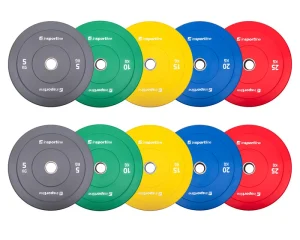Δίσκοι RUBBER BUMPER PLATE SET 150KG inSPORTline
